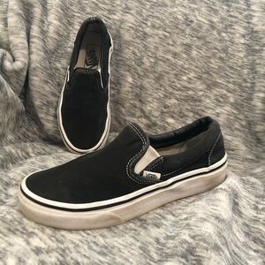 Size 4.5M/ 6W Black Slip-on Vans